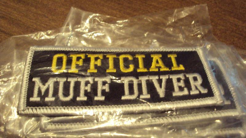 Official muff diver" biker motorcycle patch motorcycle vet rocker