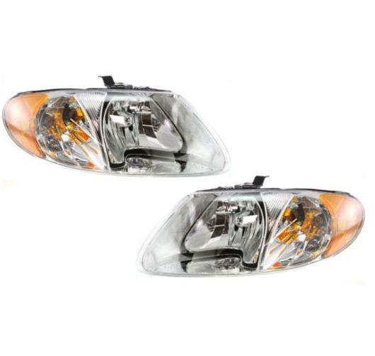 Dodge grand caravan chrysler voyager headlight headlamp left & right pair set