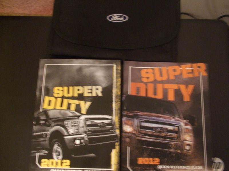 2012 ford super duty owner's guide manual w/ inserts and cover