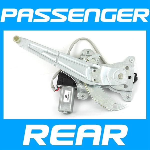 Window regulator power w/ motor 98-02 corolla rear right passenger side new r/h