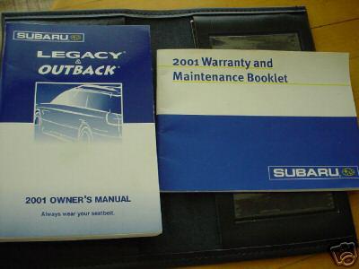 2001 subaru legacy and outback owners manual set, exc