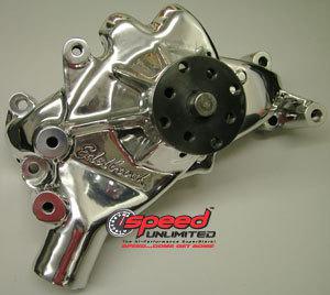 Edelbrock 8861 polished aluminum water pump chevy big block long style