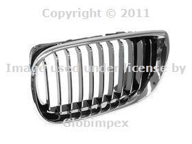 Bmw e46 (01-05) grille kidney chrome left genuine + 1 year warranty