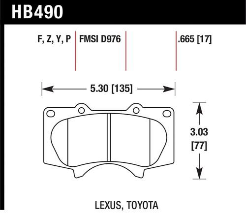 Hawk performance hb490z.665 disc brake pad