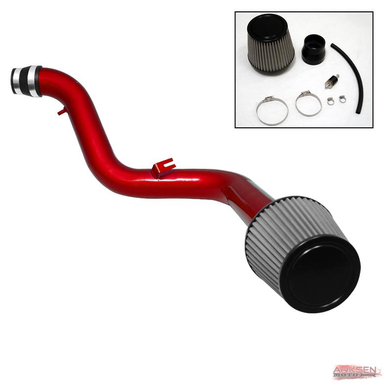 1997-2001 honda prelude jdm red cold air intake induction + filter system set