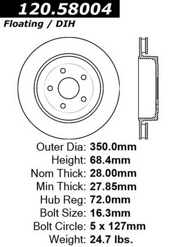 Centric-power slot 126.58004sl stoptech sport rotors