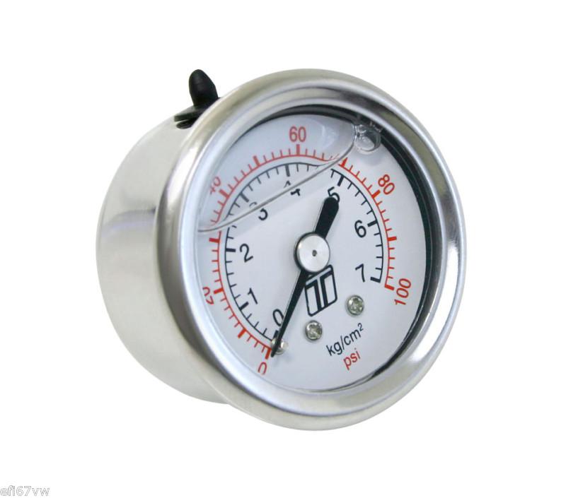 Turbosmart liquid filled pressure gauge auto 100psi 0-7 bar meter efi injection