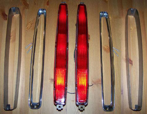 89-93 cadillac deville tail lights w/ buckets for frenching ((complete kit))