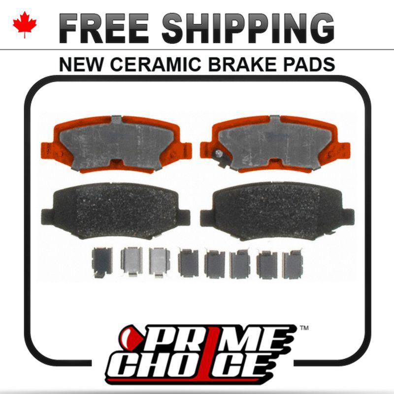 New premium complete set of rear ceramic disc brake pads with shims