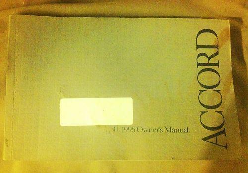 1995 honda accord owners manual