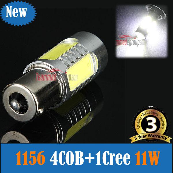 1156 4 cob + 1 cree 11w led reverse light backup car turn signal tail stop lamp