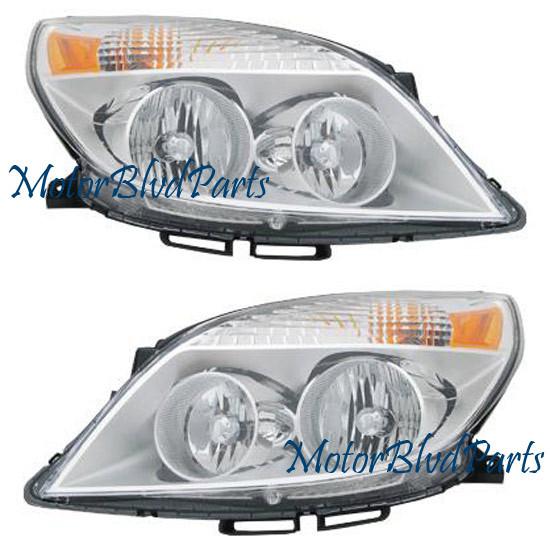 2007 saturn aura & aura hybrid 1st design headlamps l+r