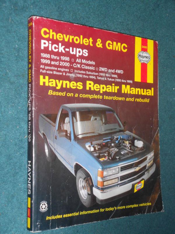 1988-2000 chevrolet / gmc truck shop manual / service book / 89  90 91 92 93 94+