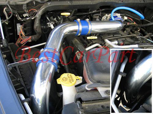 Bcp red 02-08 ram 1500 3.7l v6/4.7l v8 cold air intake induction kit + filter