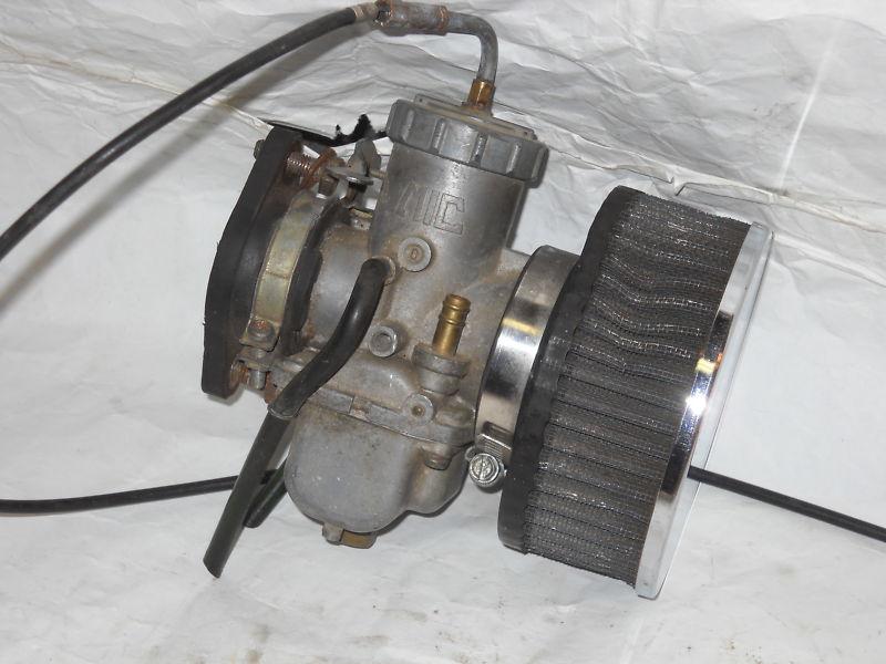 Complete 38 mm "mikuni" carburetor kit with "air filter" and "intake adaptor"