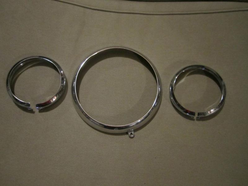 Harley headlight and passing lamp trim rings