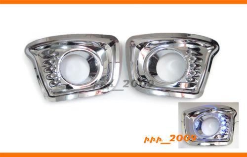 Toyota hilux vigo mk6 led chrome fog light spot lamp blue led cover 2009 - 2010