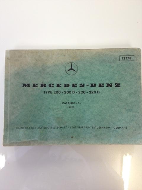1970 mercedes  benz  200 200d 220  220d  - catalog  c  