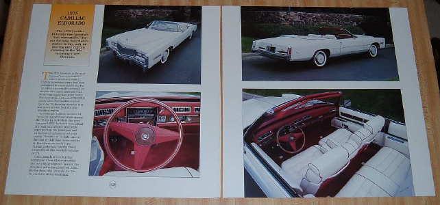 1976 cadillac eldorado convertible article - must see !! - huge pages !!