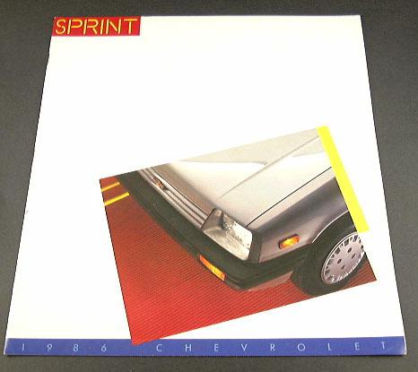 1986 86 chevrolet chevy sprint brochure 