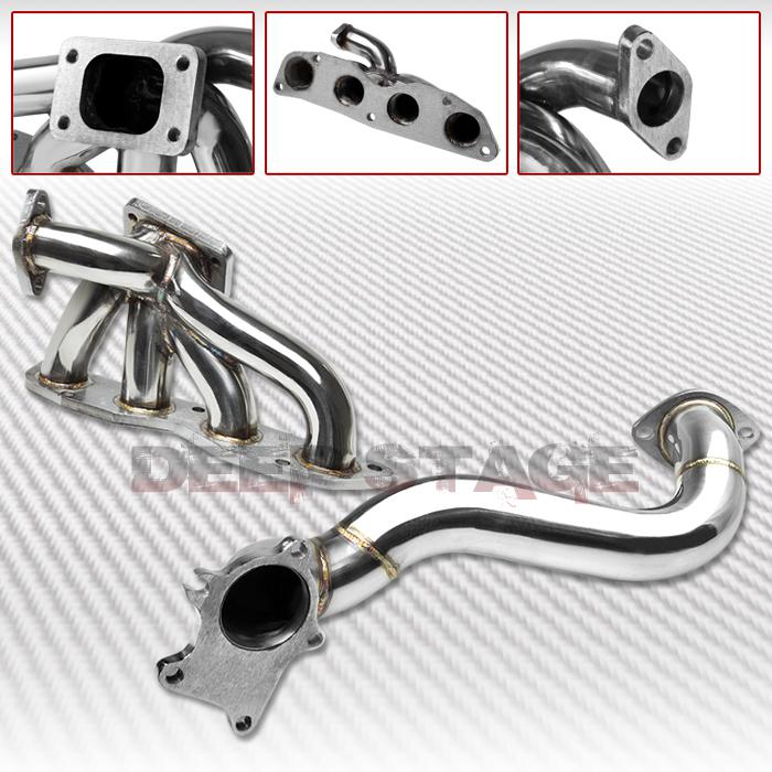 T3 turbo manifold+downpipe down pipe exhaust 06-11 honda civic si fa5/fg2 k20z3