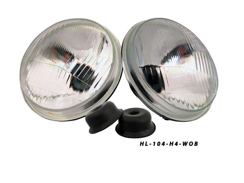 5.75" euro glass lens 5 3/4 headlights pair h5006 h5001 premium grade h4