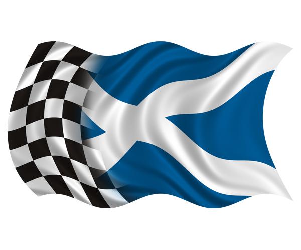 Scotland racing flag decal 5"x3" scottish scots vinyl race car sticker (lh) zu1