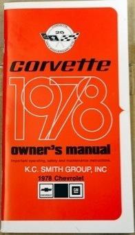 1978 corvette owner's manual