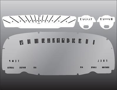 1959 ford fairlane galaxie cluster instrument cluster white face gauges 59