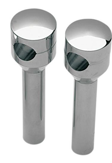 Drag specialties chrome 6" smooth handlebar risers for harley softail sportster