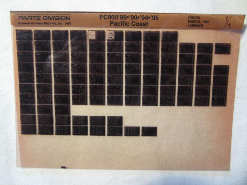 1989-1995 honda pc800 paciific coast motorcycle  microfiche parts catalog pc 800