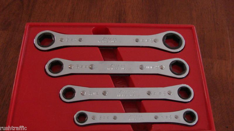 Snap-on ratcheting boxocket set 4 piece combination 7/16-13-16 