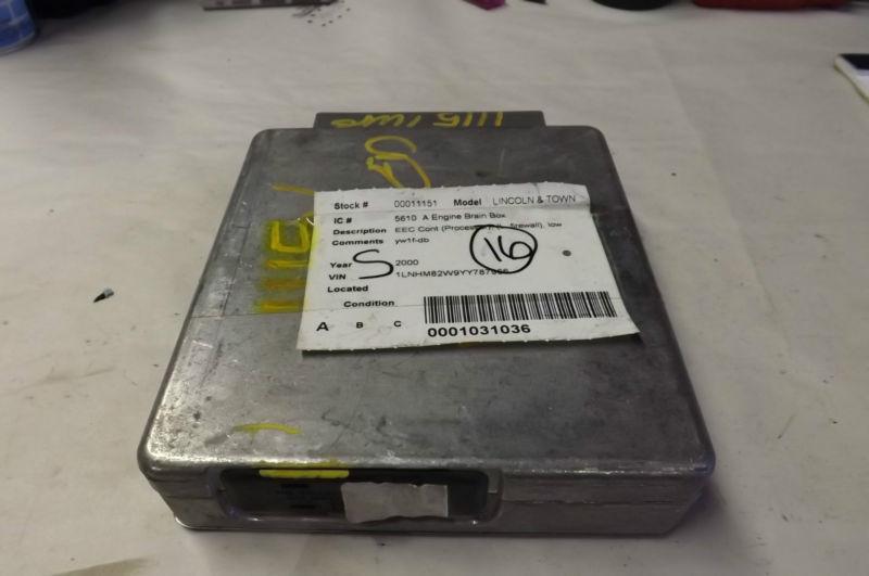 2000 lincioln town car ecu ecm engine computer yw1f-12a650-db oem