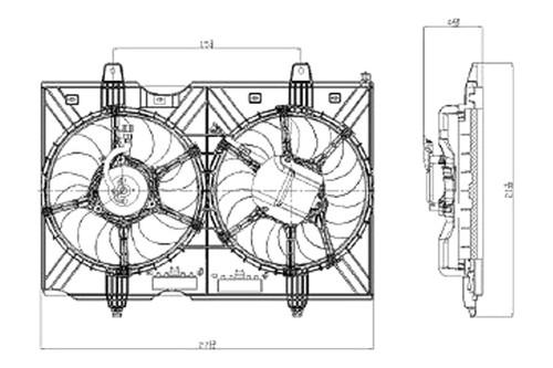 Replace ni3115137 - 08-13 nissan rogue dual fan assembly suv oe style part