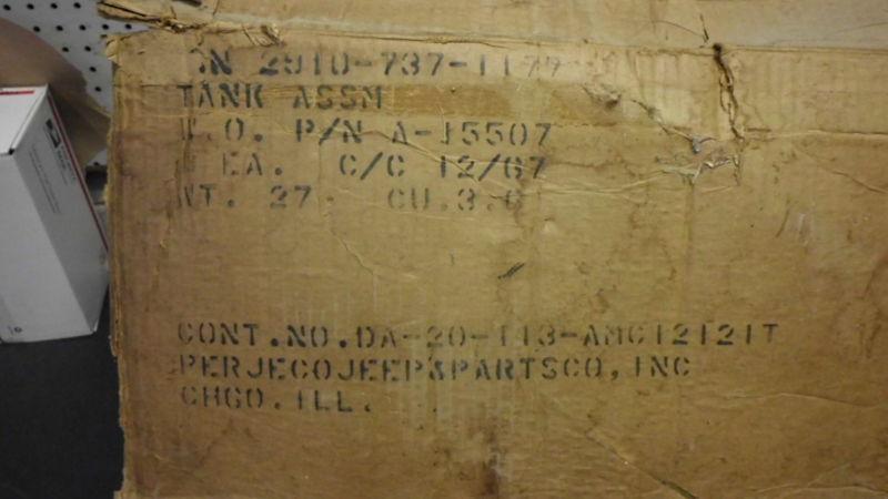 Purchase Jeep Willys MB GPW NOS Fuel Tank RARE! ORIGINAL! GAS TANK in ...