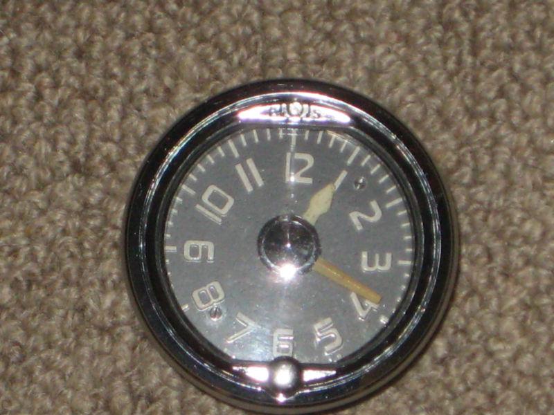 Vintage 1950's gm pontiac dashboard clock gauge, streamliner, chieftian