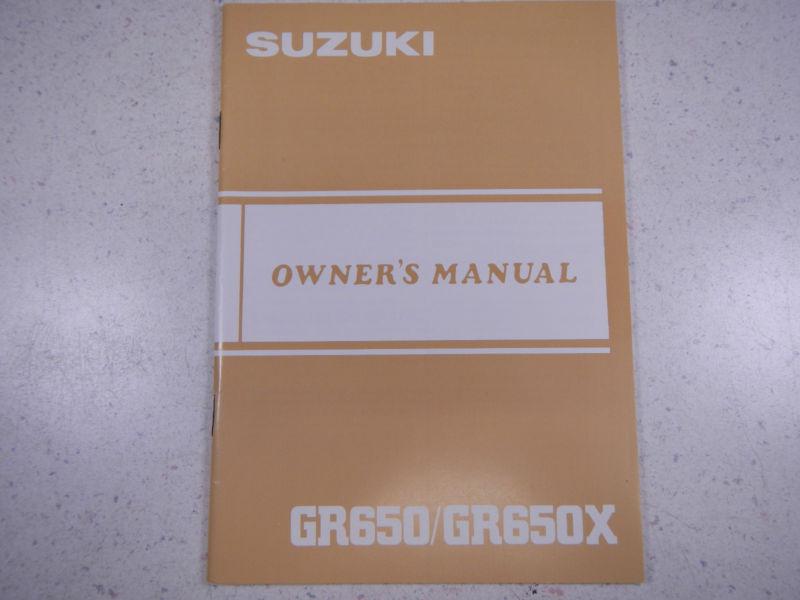 83 suzuki gr650 gr650x oem nos original driver's owner's manual 1983 650x gr 650