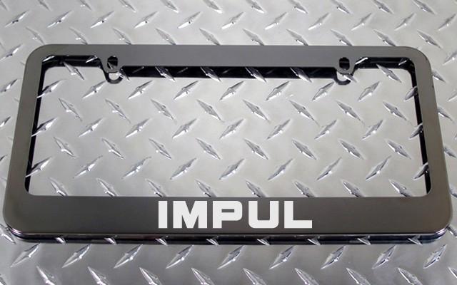 1 brand new nissan impul gunmetal license plate frame +screw caps