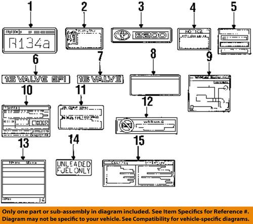 Toyota oem 1779216610 labels-vacuum diagram