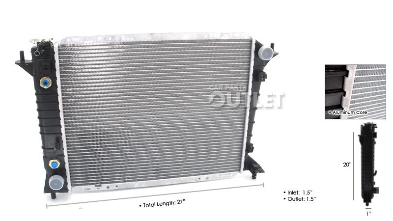 94 95 96 97 ford thunderbird t-bird 3.8l 6cyl radiator w/o supercharger new auto