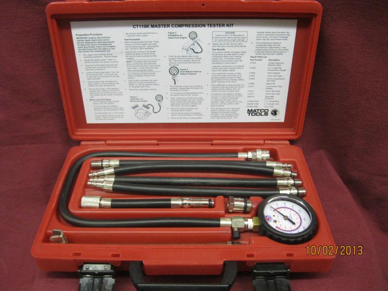 Matco ct110k master compression tester kit in great condition!!