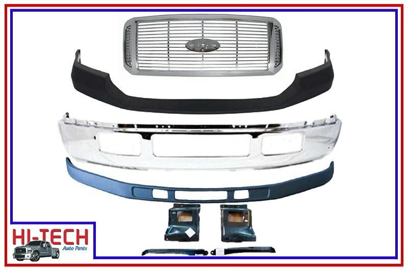 New 05 06 07 ford f350 super duty chrome front bumper combo 5c3z 17757 ba 7728