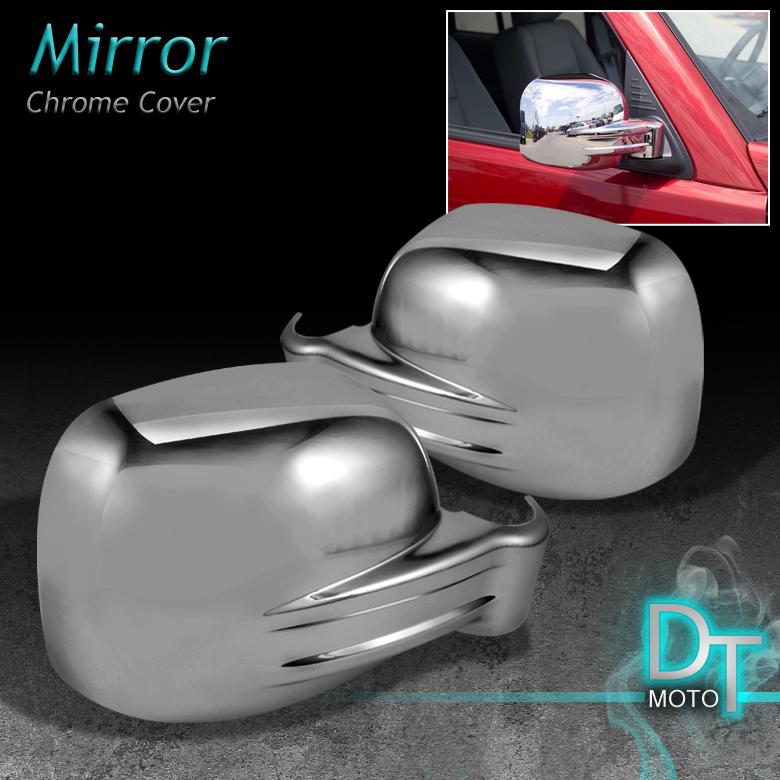 02-07 jeep liberty shinny chrome side mirror trim covers left+right pair set