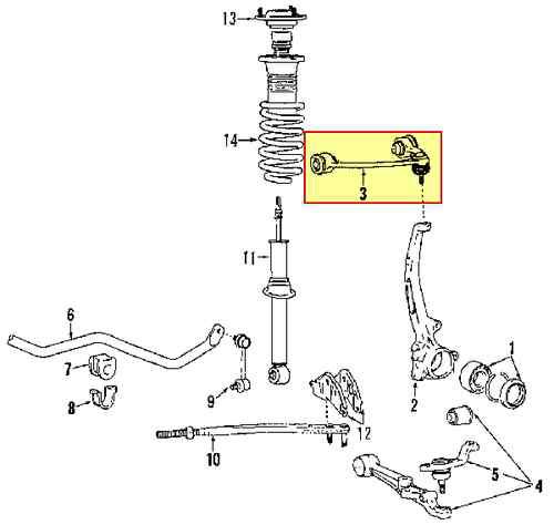 Lexus 4863050020 genuine oem factory original upper control arm