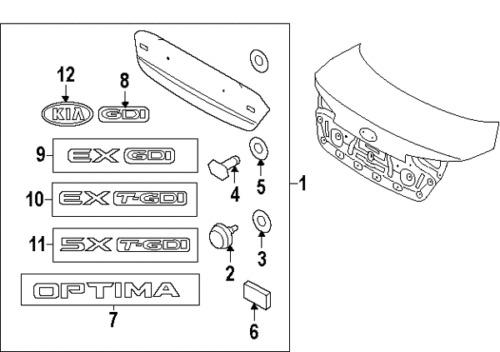 Kia 863162t100 genuine oem factory original nameplate