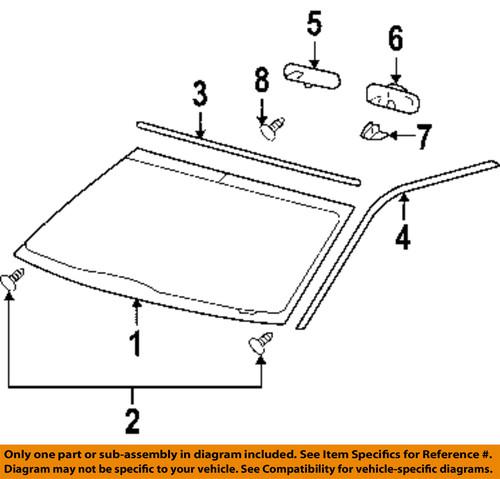 Ford oem 4l3z1503137aa windshield-side molding