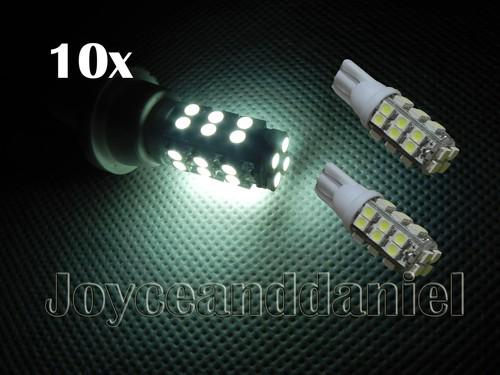 White 10x t10 28 smd 1210 led 194 168 906 wedge car lamp light bulb 12v a033