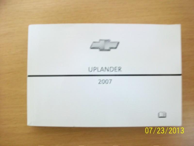 2007 chevy uplander  owners manual 