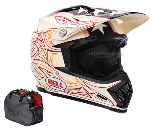 Mx helmet bell moto-9 stunt pearl off road helmet xxlarge dirt bike motocross