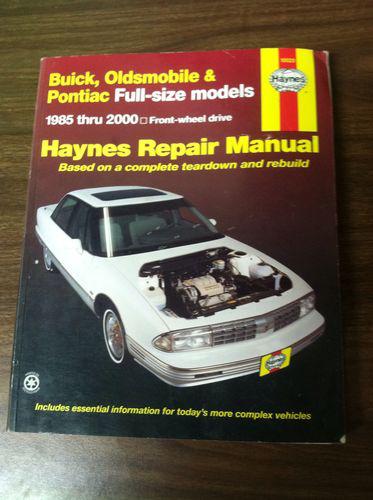 Haynes buick , oldsmobile repair manual